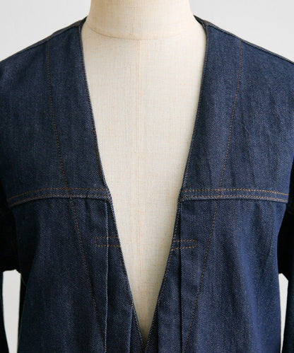 V領無領牛仔夾克【SUM1 STYLE】