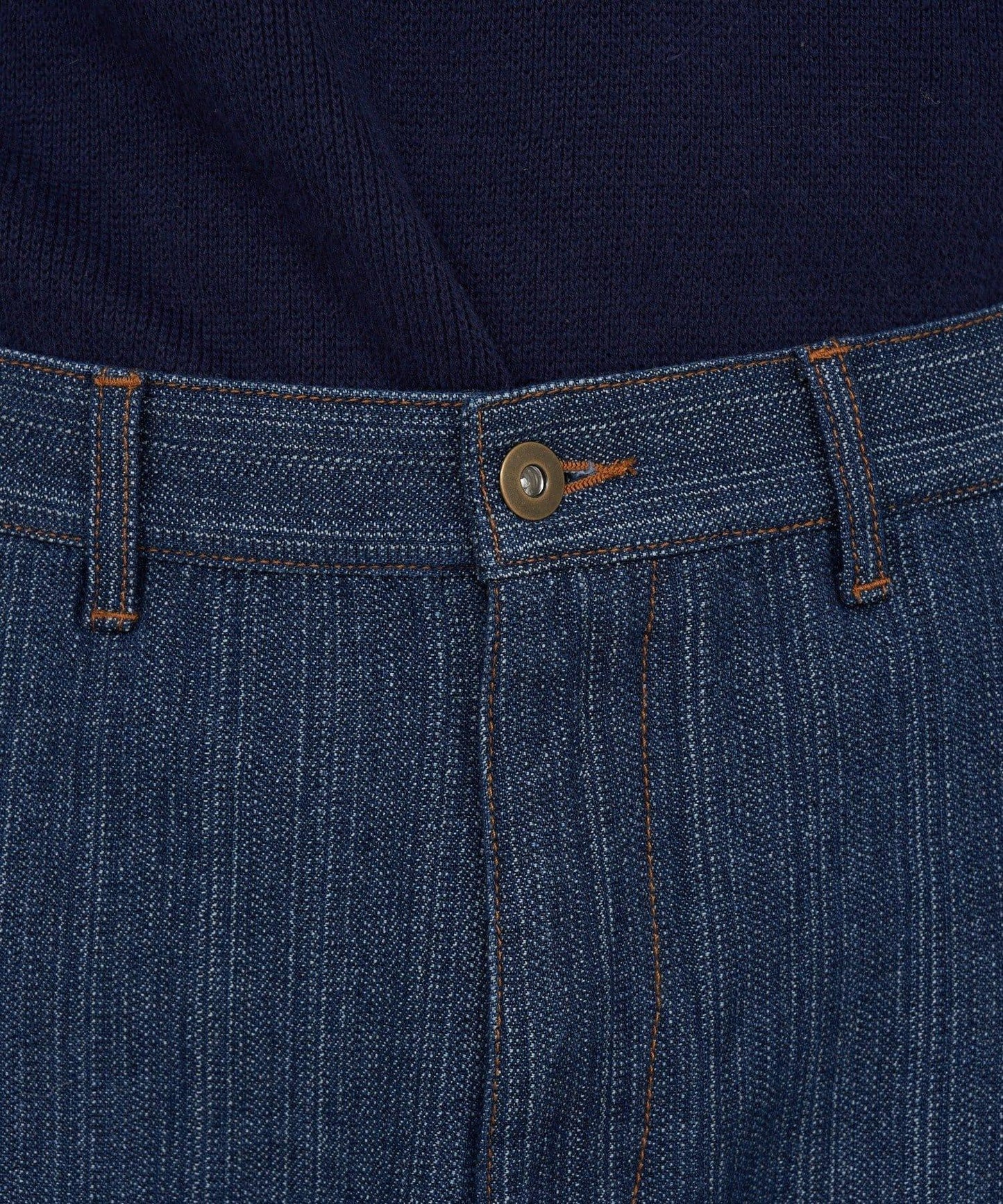 側褶棉質花呢長褲