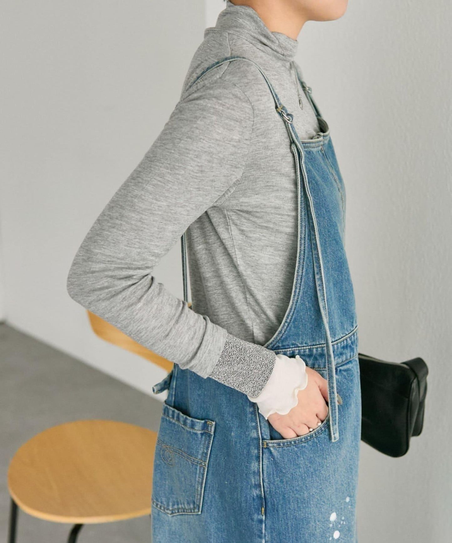 塗鴉牛仔吊帶連衣裙【SUM1 STYLE】