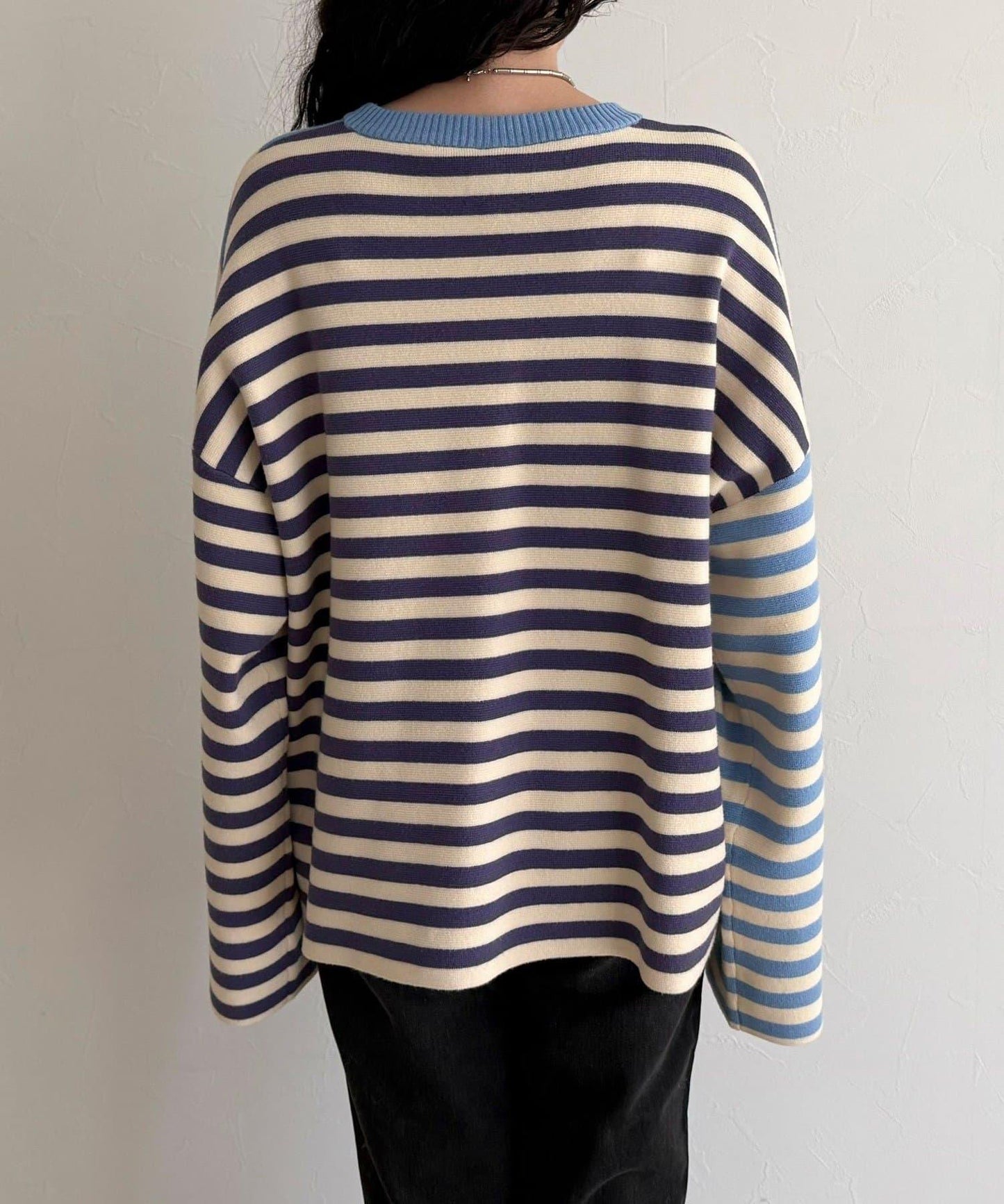 【GEVACO/ゲバコ】條紋針織套頭衫