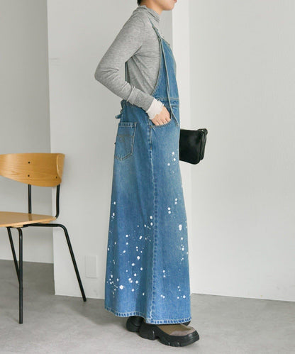 塗鴉牛仔吊帶連衣裙【SUM1 STYLE】