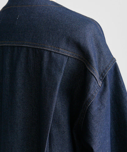 V領無領牛仔夾克【SUM1 STYLE】