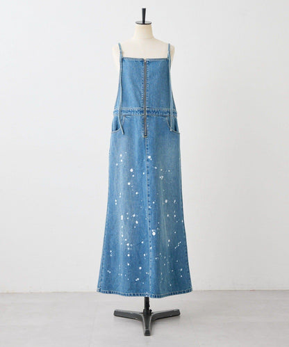 塗鴉牛仔吊帶連衣裙【SUM1 STYLE】