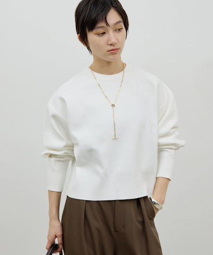 衛衣風格圓領針織衫