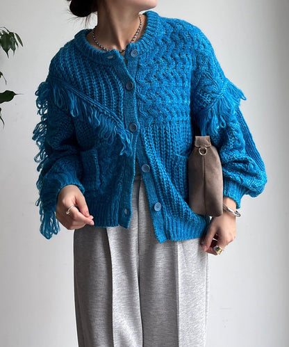 流蘇針織開衫