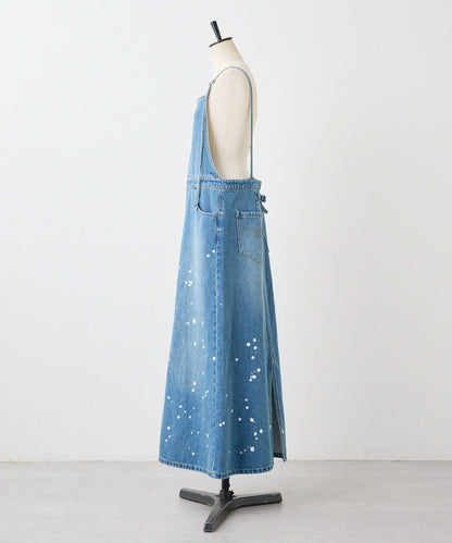 塗鴉牛仔吊帶連衣裙【SUM1 STYLE】