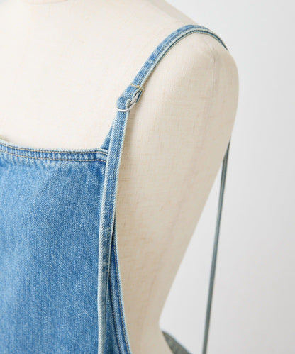 塗鴉牛仔吊帶連衣裙【SUM1 STYLE】