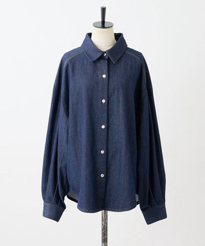 蝴蝶結可拆卸牛仔蝴蝶結襯衫【SUM1 STYLE】