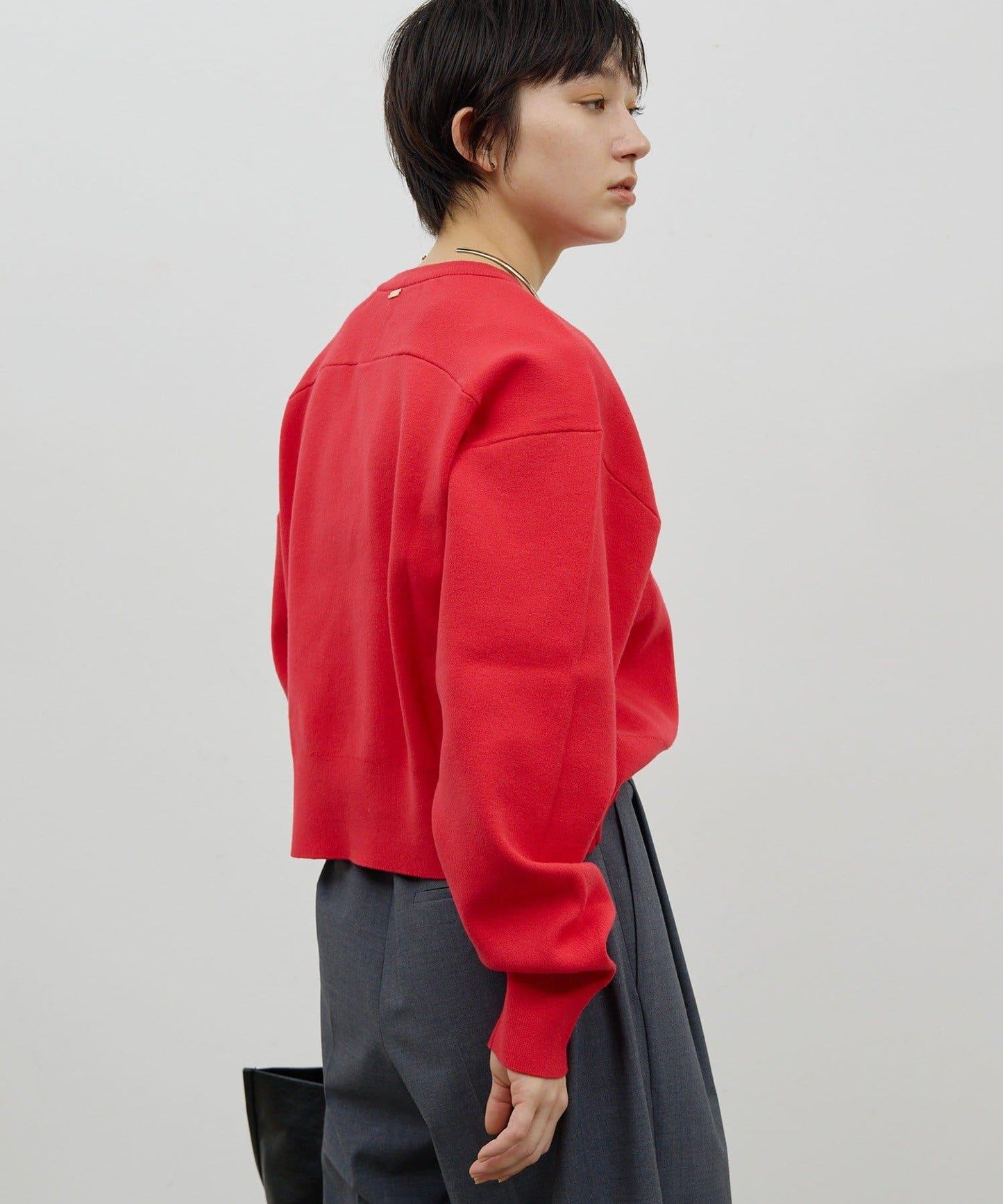 衛衣風格圓領針織衫