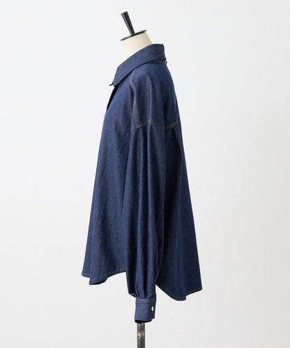 蝴蝶結可拆卸牛仔蝴蝶結襯衫【SUM1 STYLE】