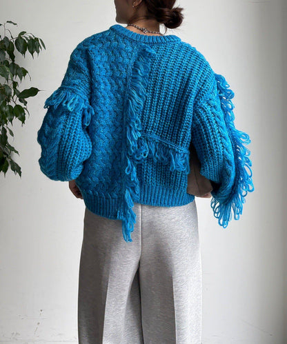 流蘇針織開衫