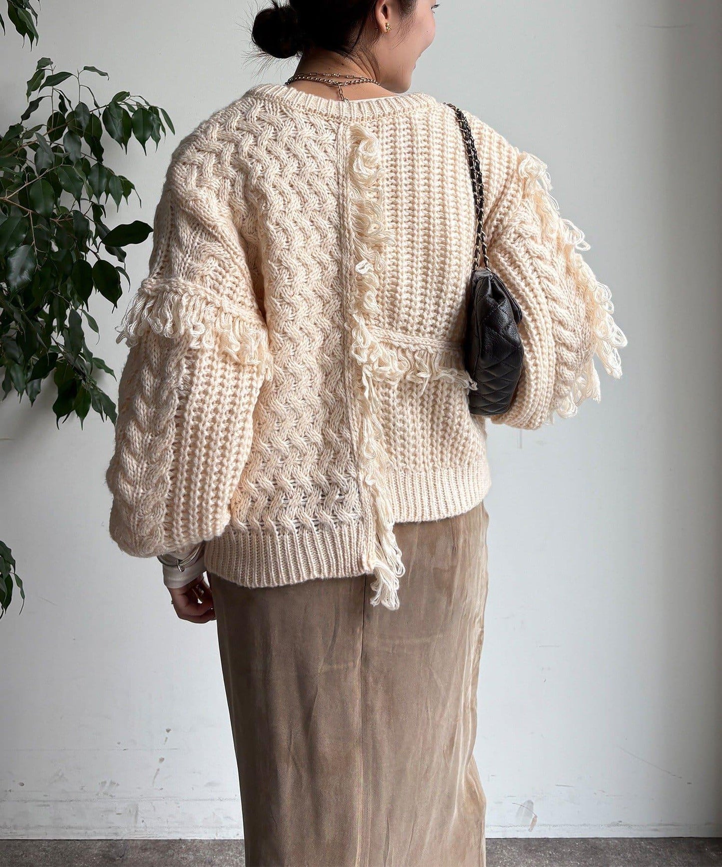 流蘇針織開衫