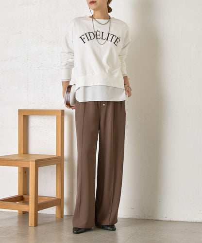 迷你毛圈植絨字母印花長袖T恤