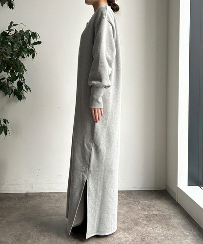 加絨加厚亨利領連衣裙