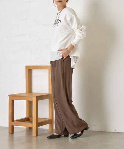 迷你毛圈植絨字母印花長袖T恤