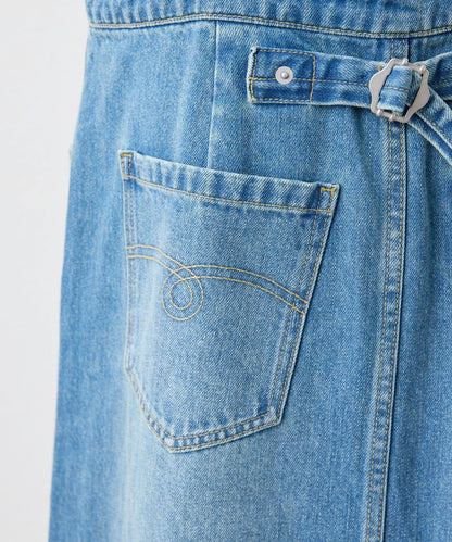 塗鴉牛仔吊帶連衣裙【SUM1 STYLE】