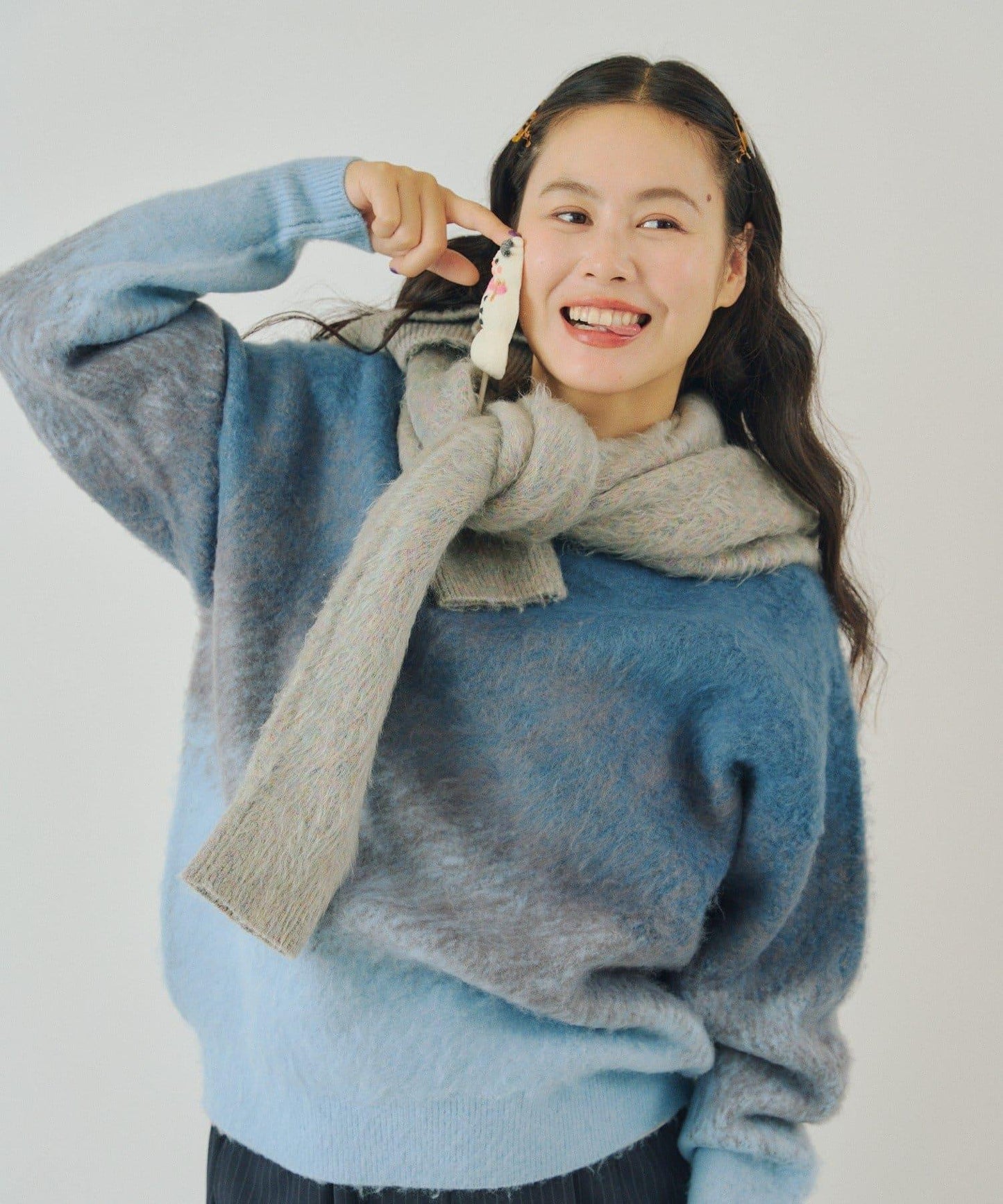 【WHIMSIC】漸變色針織套頭衫