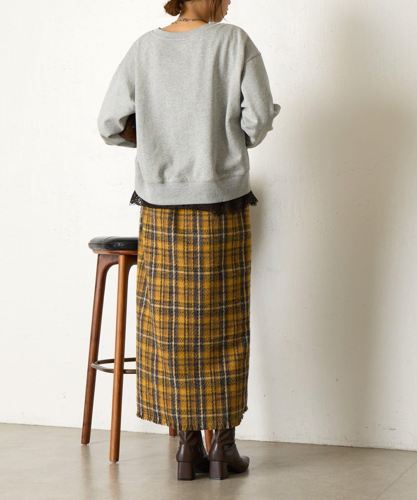 迷你毛圈植絨字母印花長袖T恤