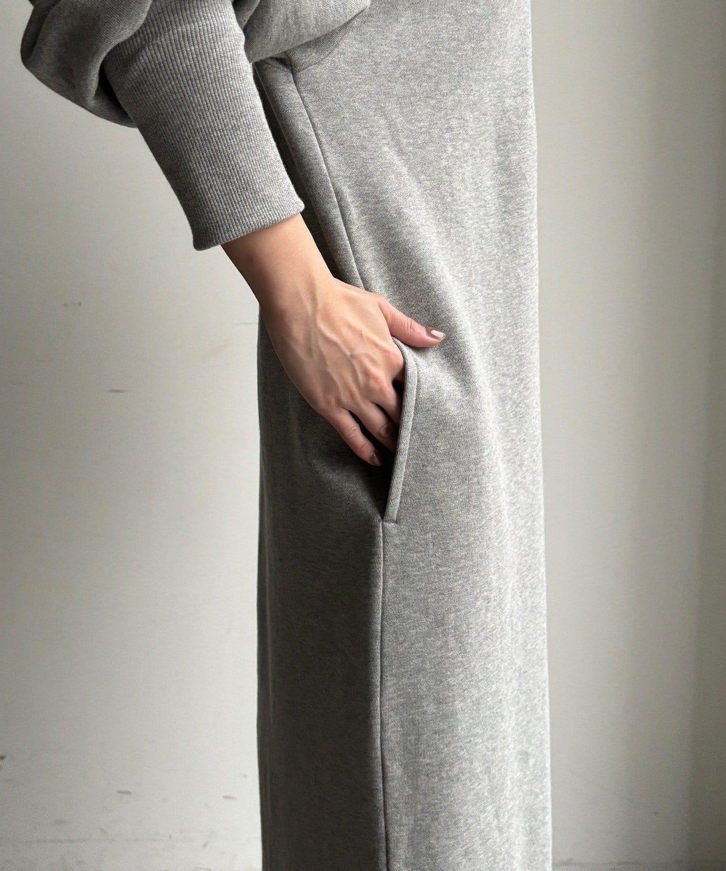 加絨加厚亨利領連衣裙