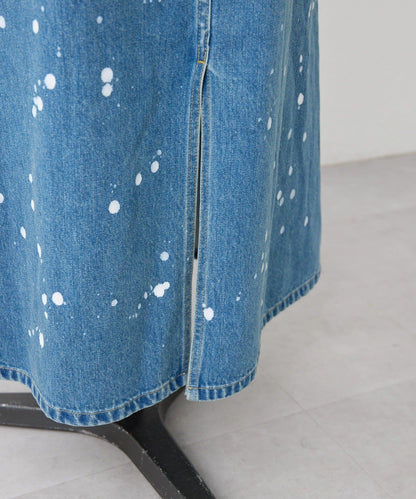 塗鴉牛仔吊帶連衣裙【SUM1 STYLE】