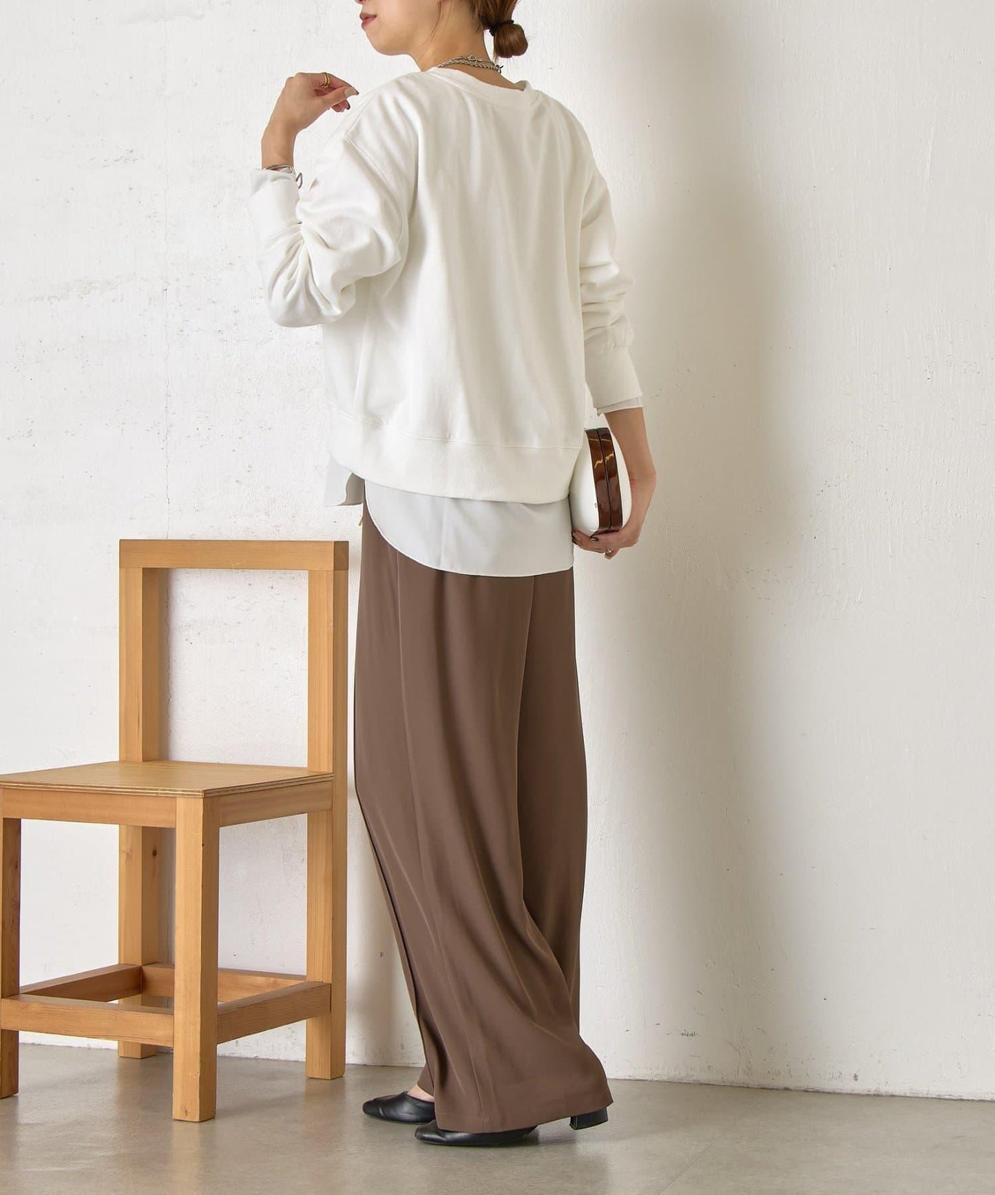 迷你毛圈植絨字母印花長袖T恤