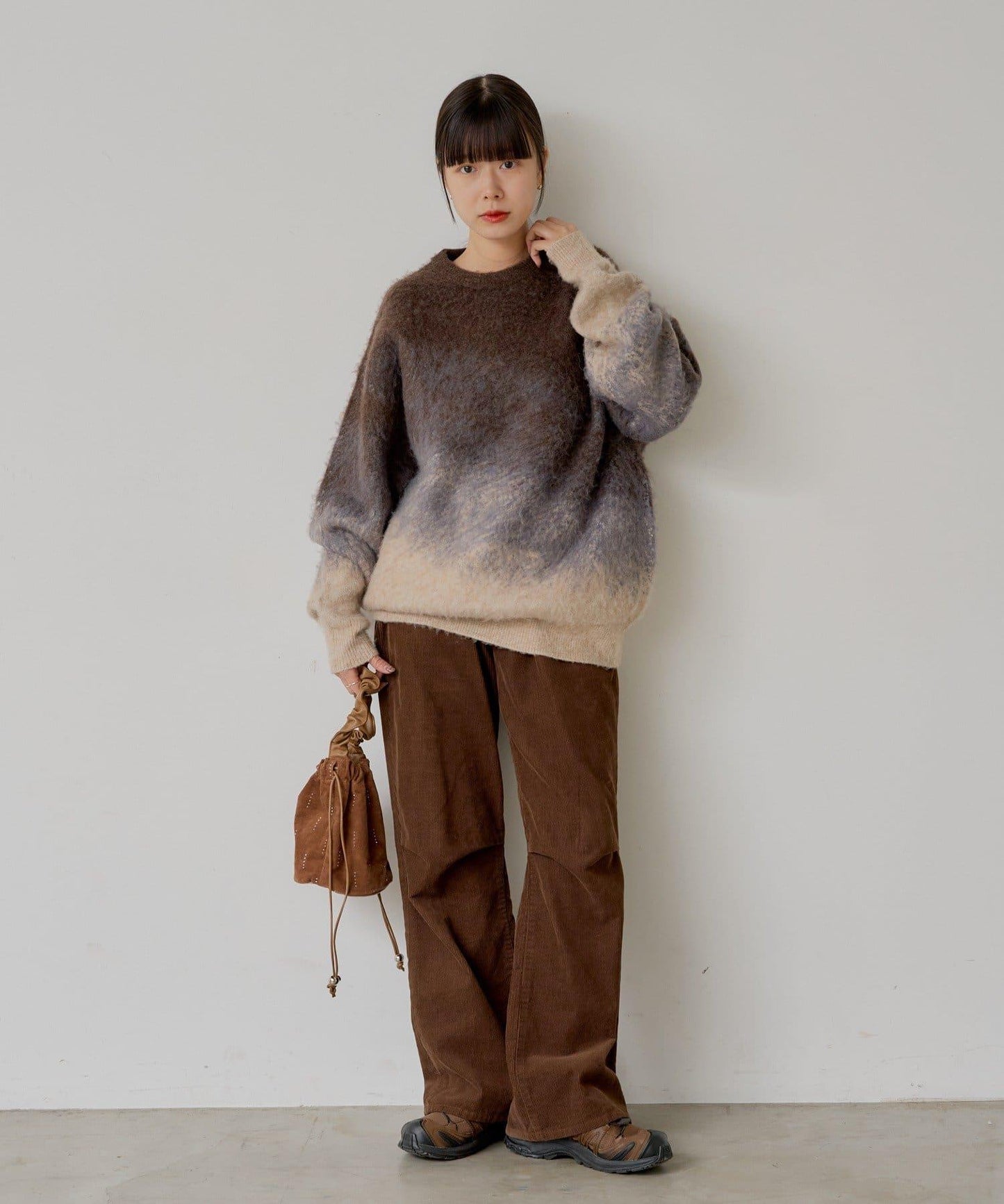 【WHIMSIC】漸變色針織套頭衫