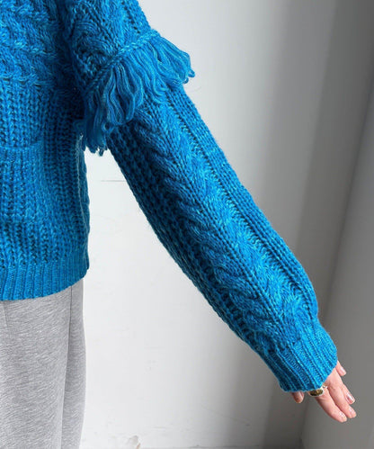 流蘇針織開衫