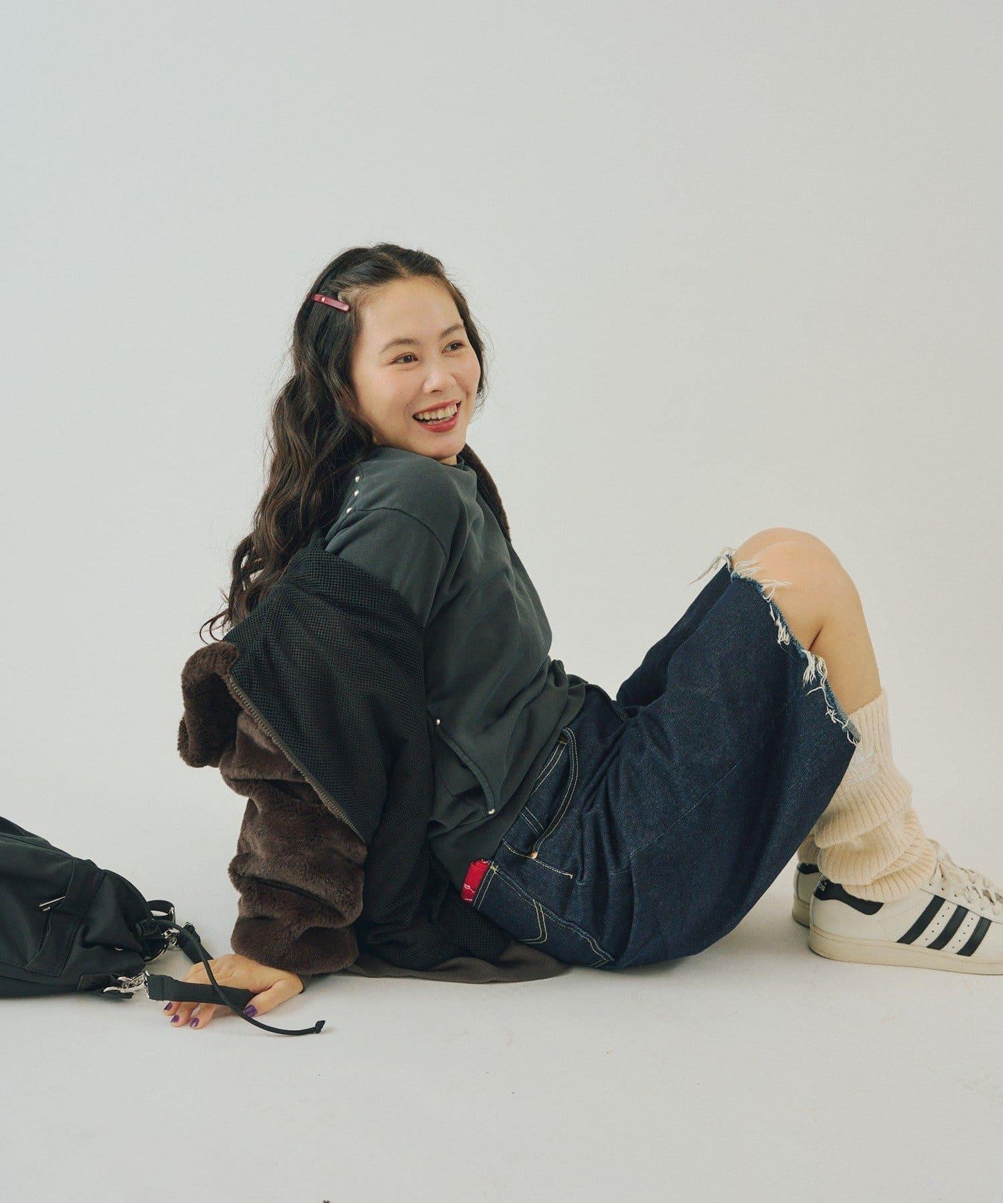 【WHIMSIC】水洗染色鉚釘裝飾衛衣套頭衫