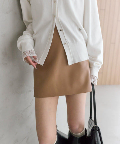 【推薦成套穿著◎】仿皮迷你裙