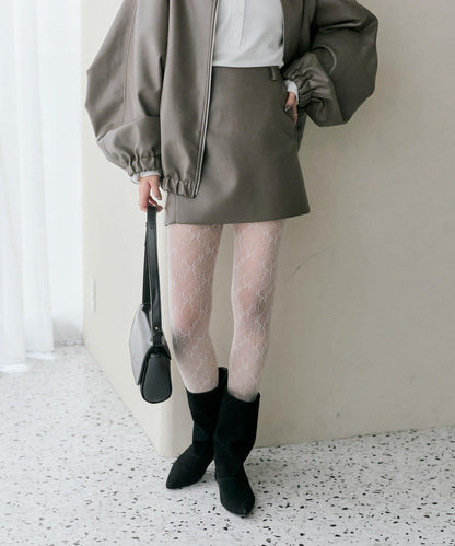 【推薦成套穿著◎】仿皮迷你裙