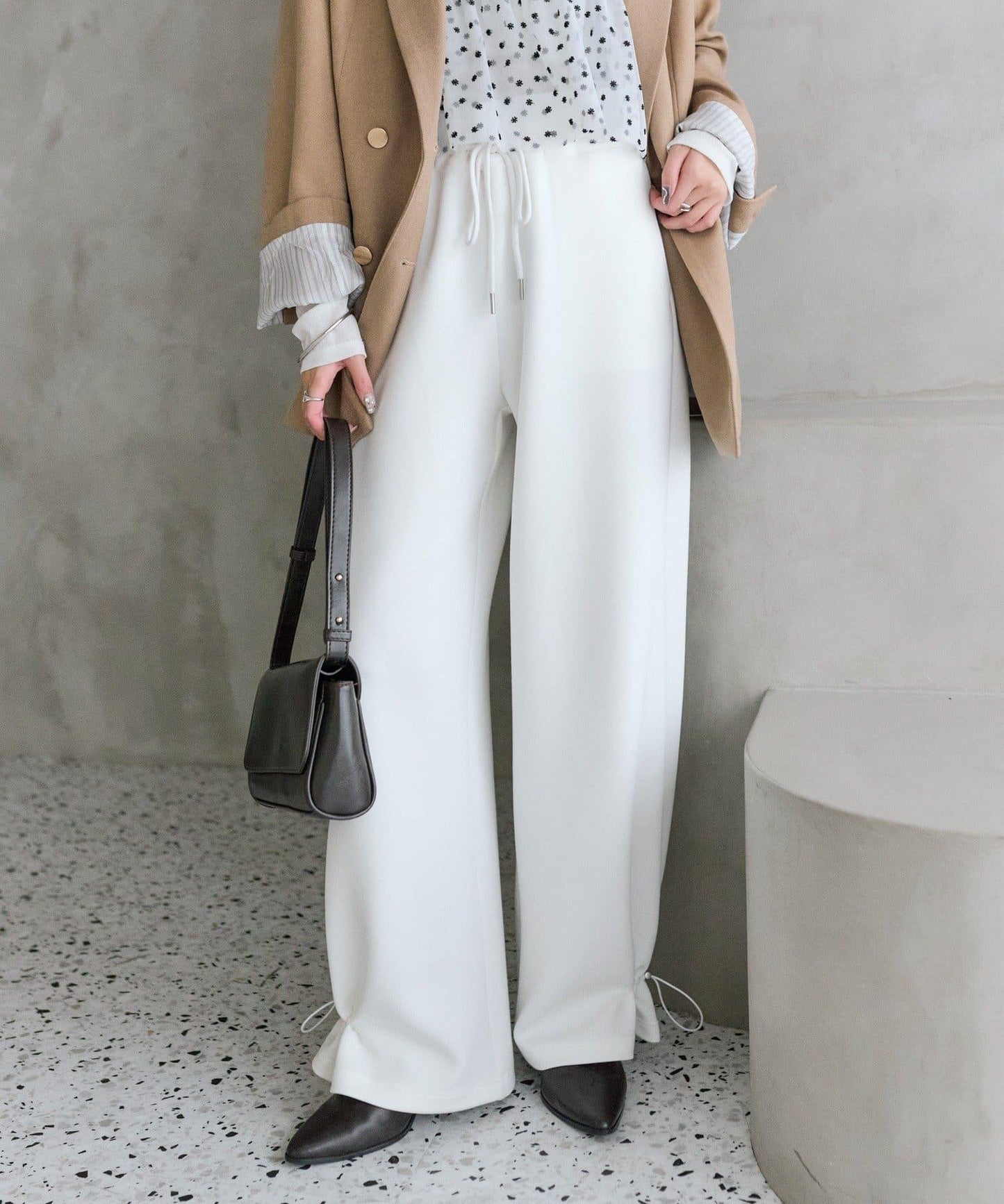 抽繩束腳休閒褲