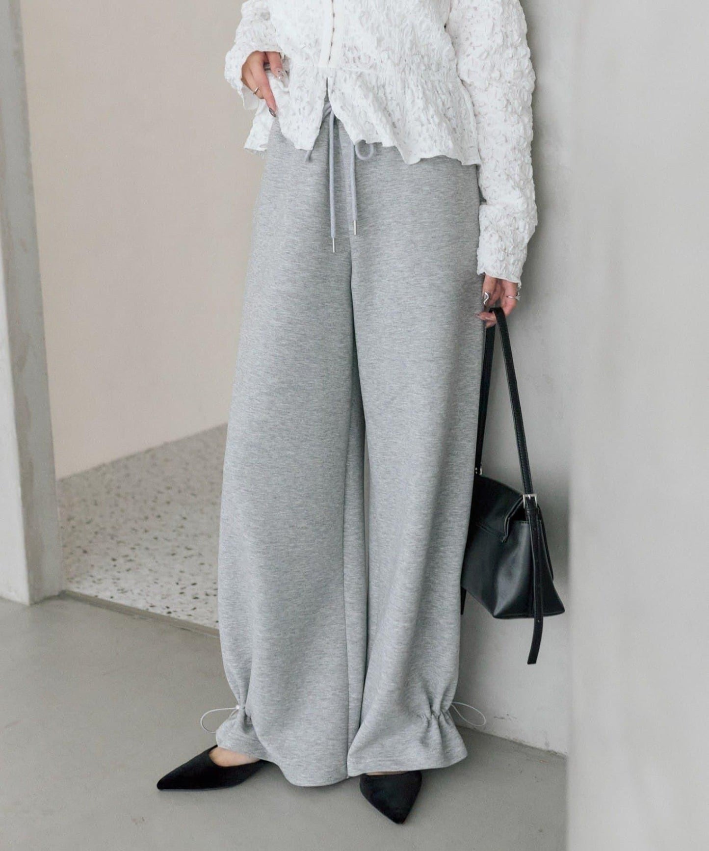 抽繩束腳休閒褲