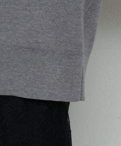 衛衣風格圓領針織衫