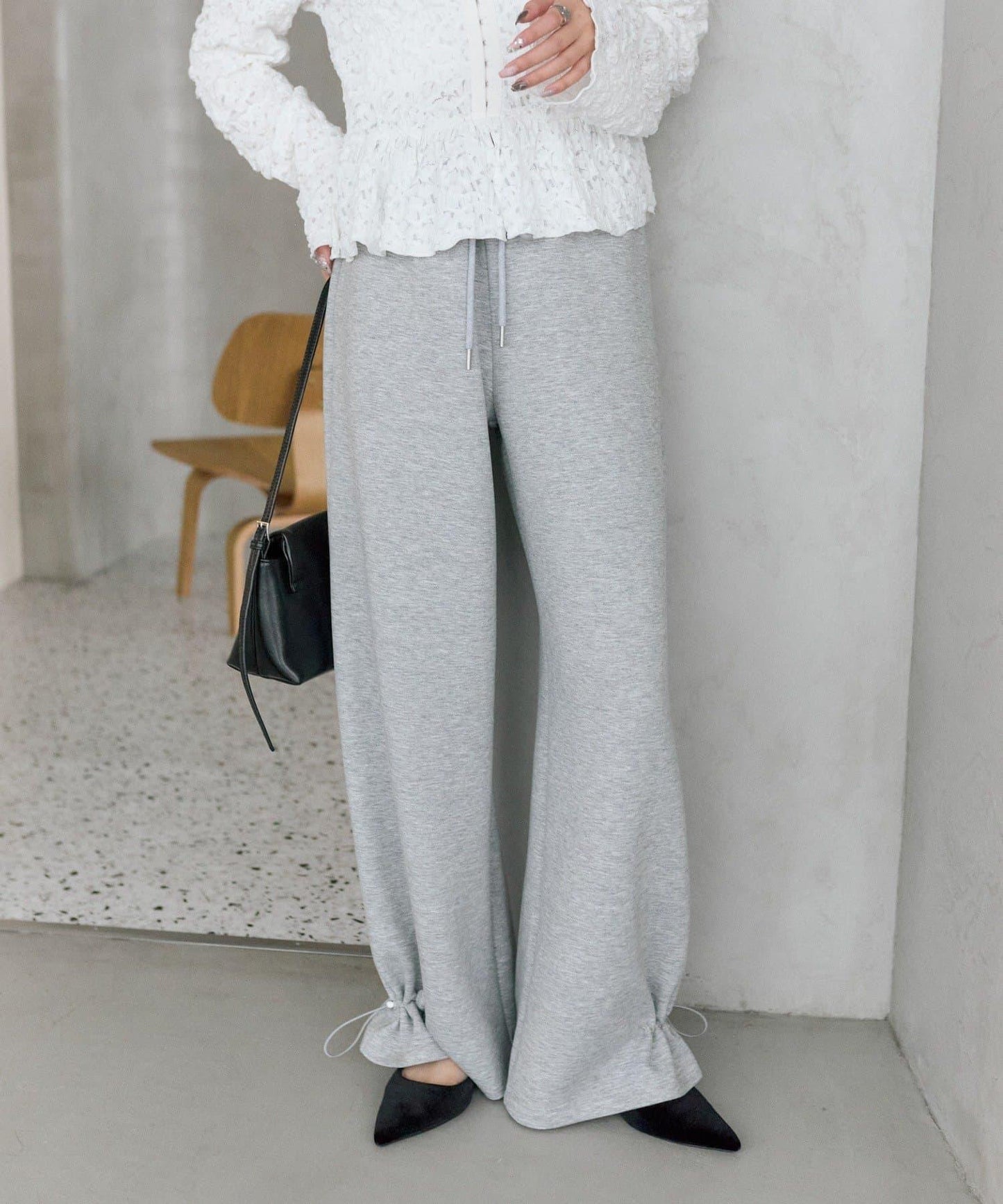 抽繩束腳休閒褲