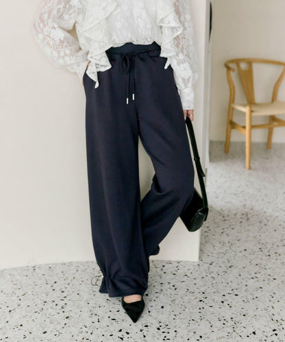 抽繩束腳休閒褲