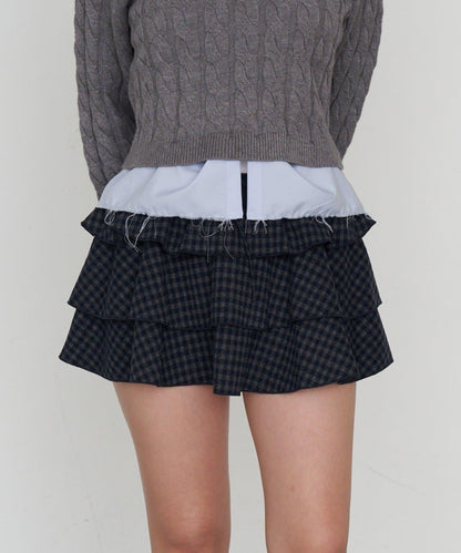 層疊蓬鬆迷你裙