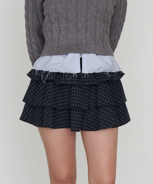 層疊蓬鬆迷你裙