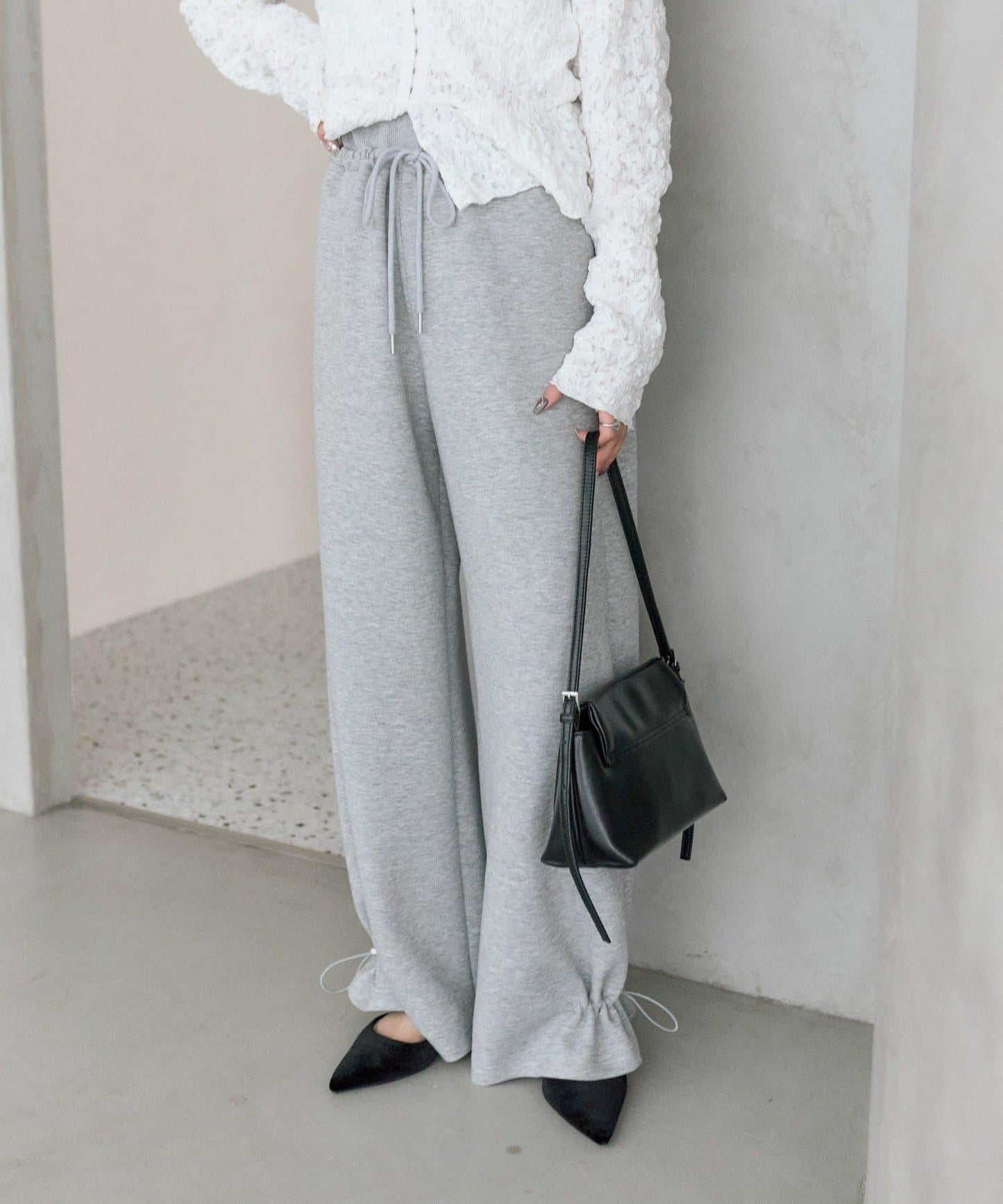 抽繩束腳休閒褲