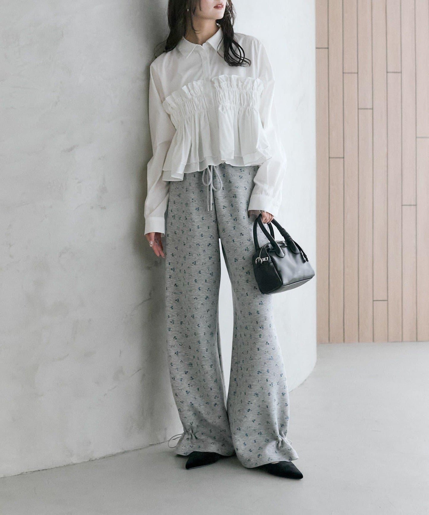 抽繩束腳休閒褲