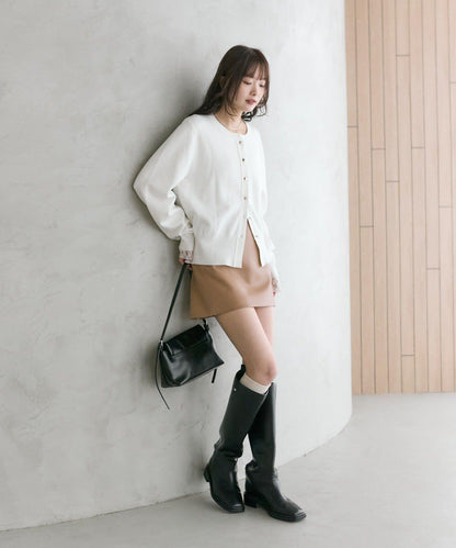 【推薦成套穿著◎】仿皮迷你裙