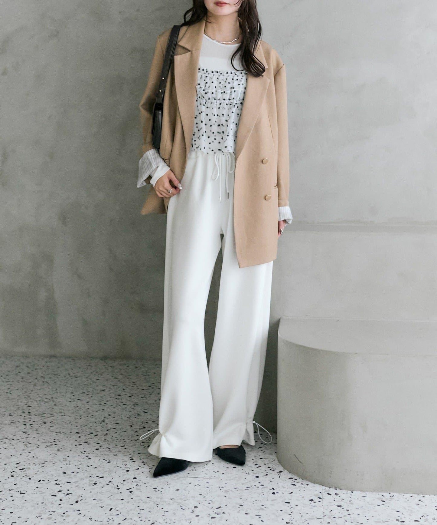 抽繩束腳休閒褲