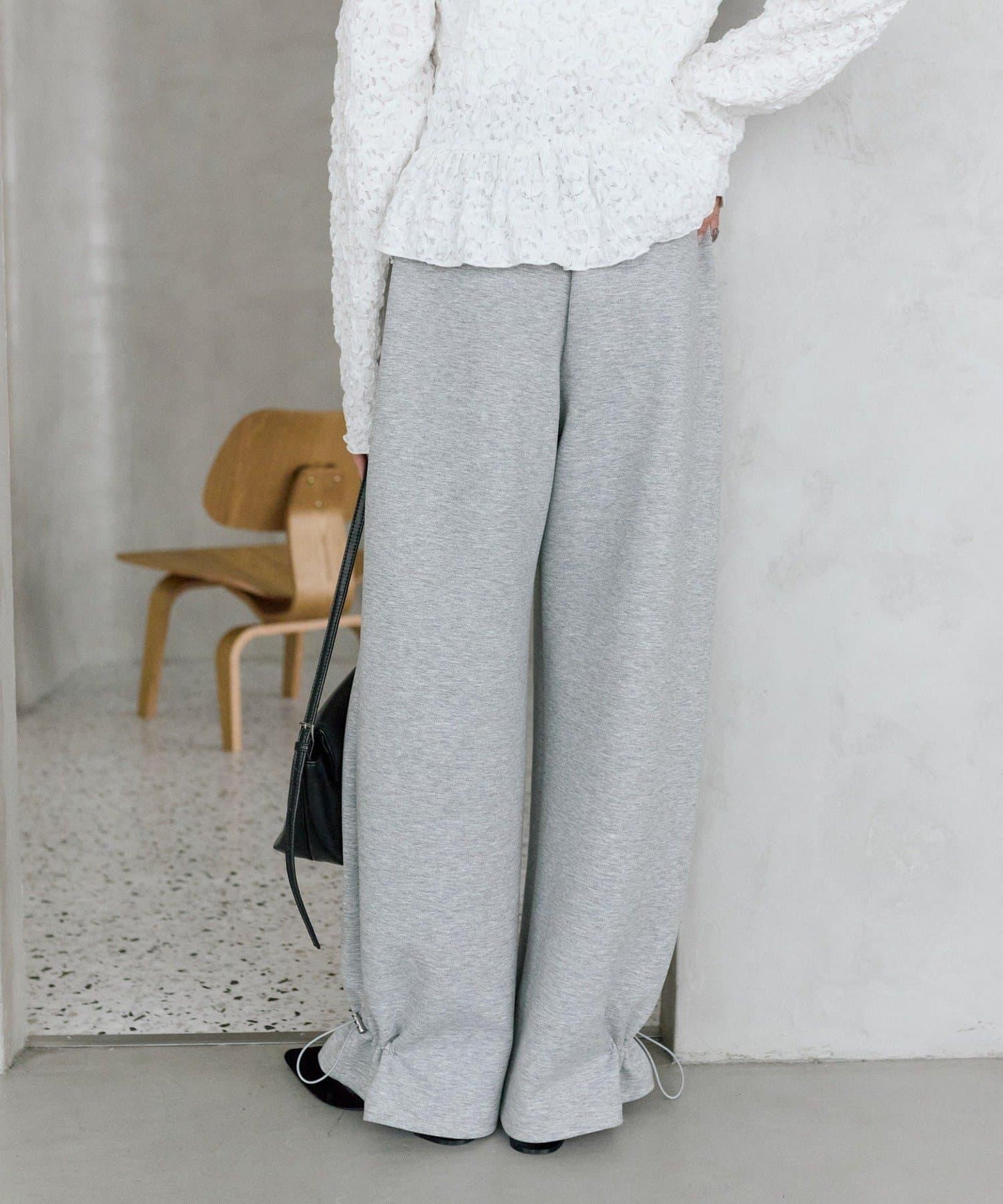 抽繩束腳休閒褲