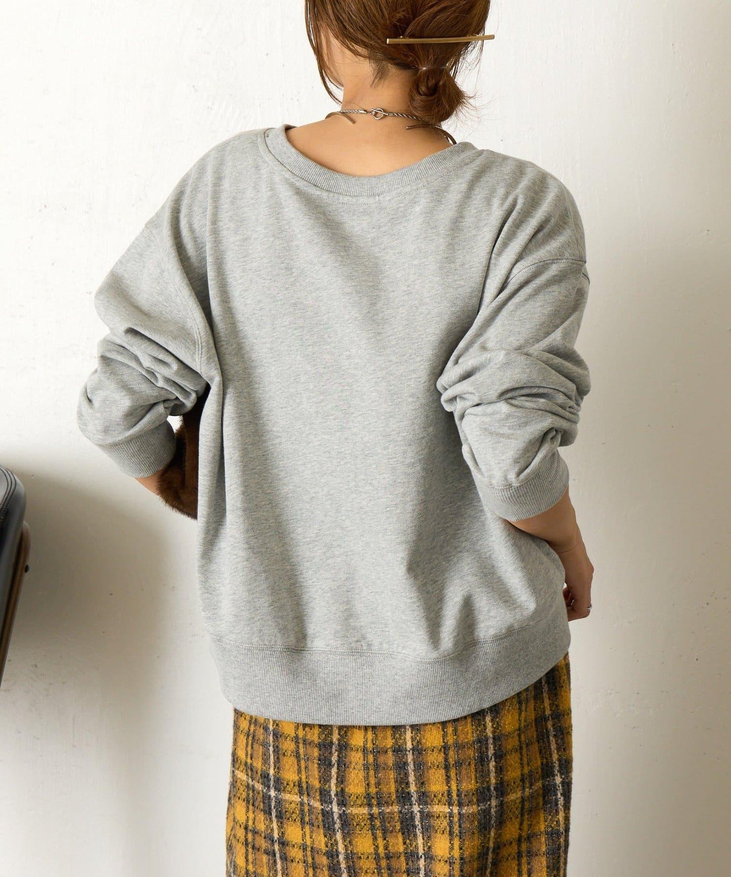 迷你毛圈植絨字母印花長袖T恤