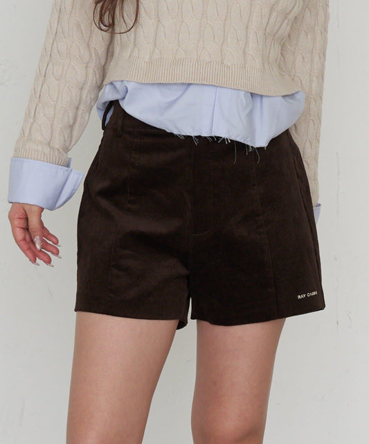 燈芯絨微型短褲