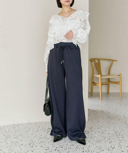 抽繩束腳休閒褲