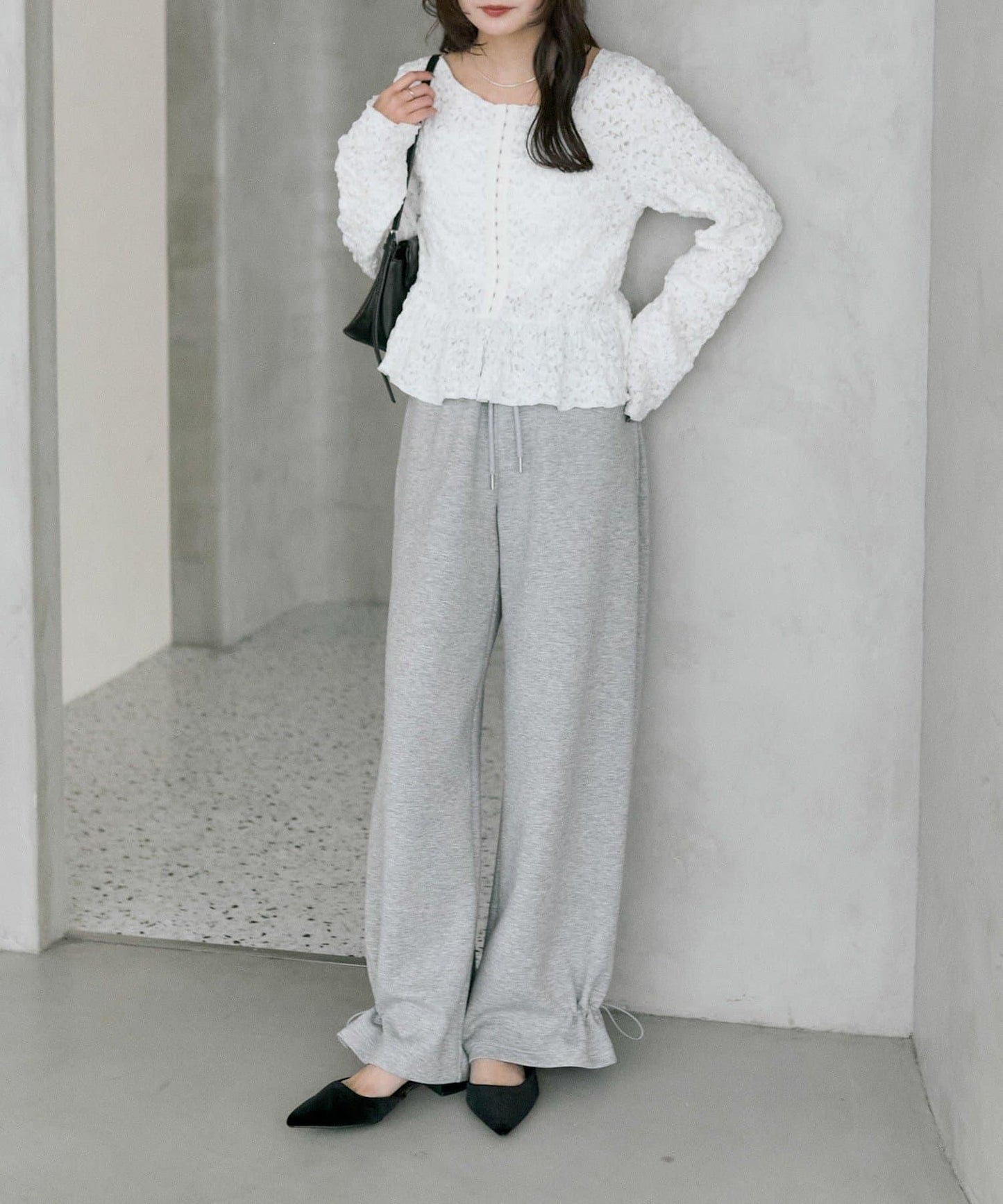 抽繩束腳休閒褲