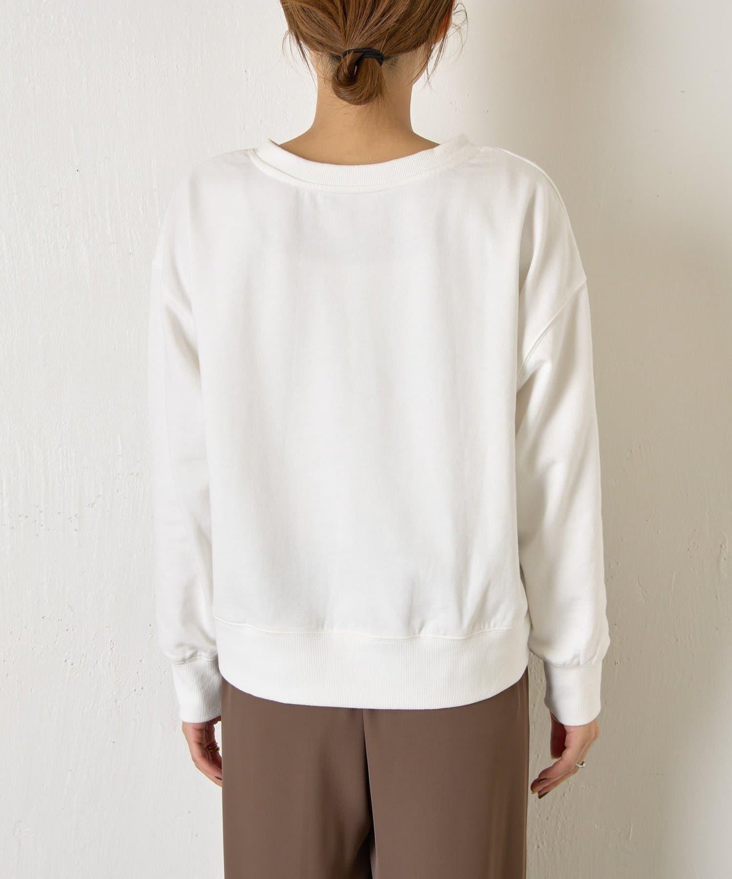 迷你毛圈植絨字母印花長袖T恤