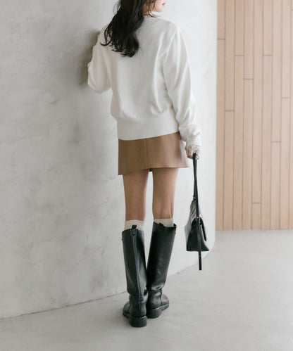 【推薦成套穿著◎】仿皮迷你裙