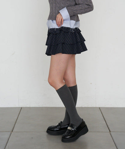 層疊蓬鬆迷你裙