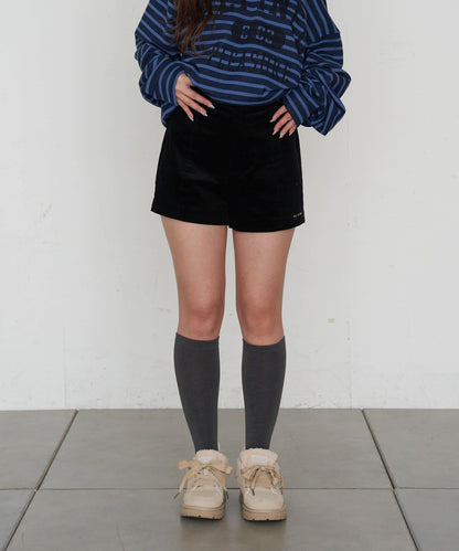 燈芯絨微型短褲